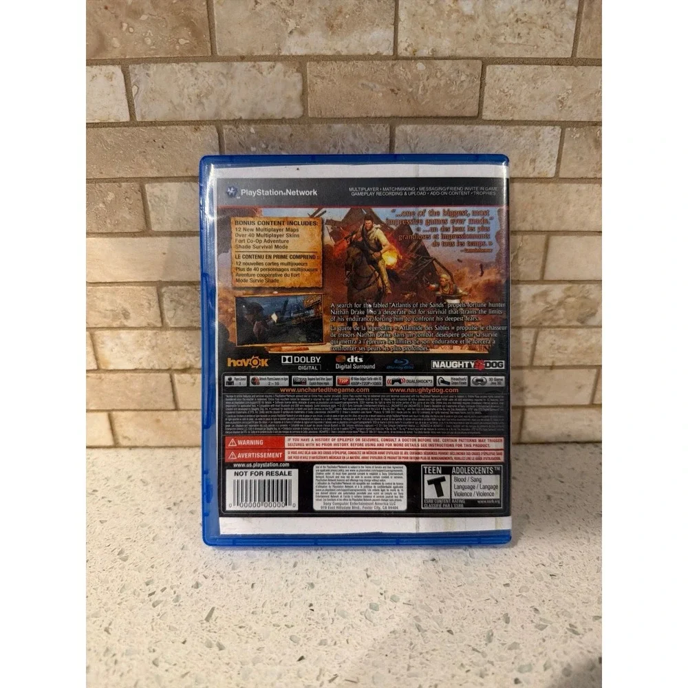 Uncharted 3 Drakes Deception PS3 Game No‎ Original Case